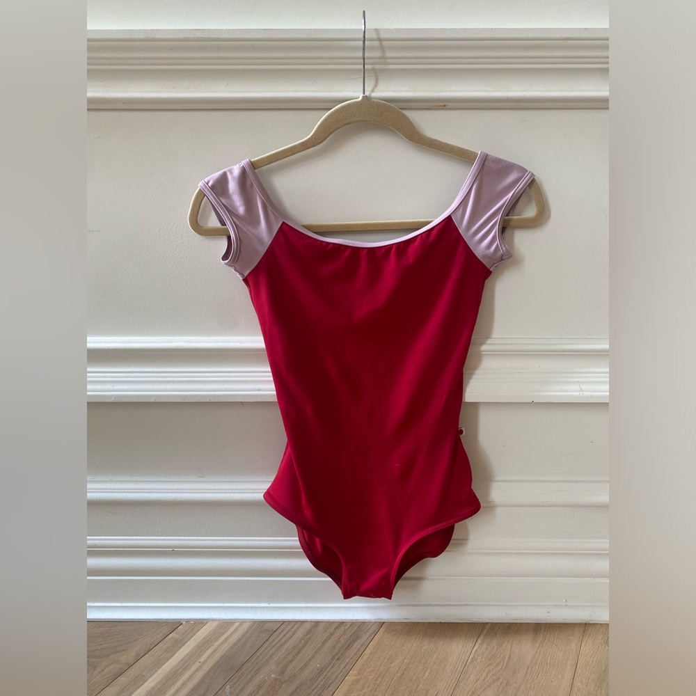 Yumiko “Wendy” Microfiber leotard Red/Pink - MEDIUM